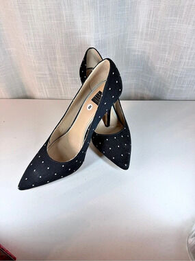 White House Black Market Black & White Polka Dot Heels